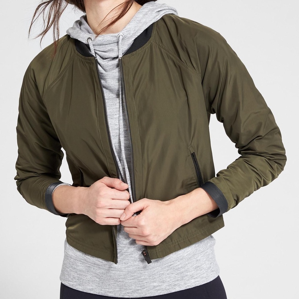Athleta Side Zip Bomber Jacket Size L